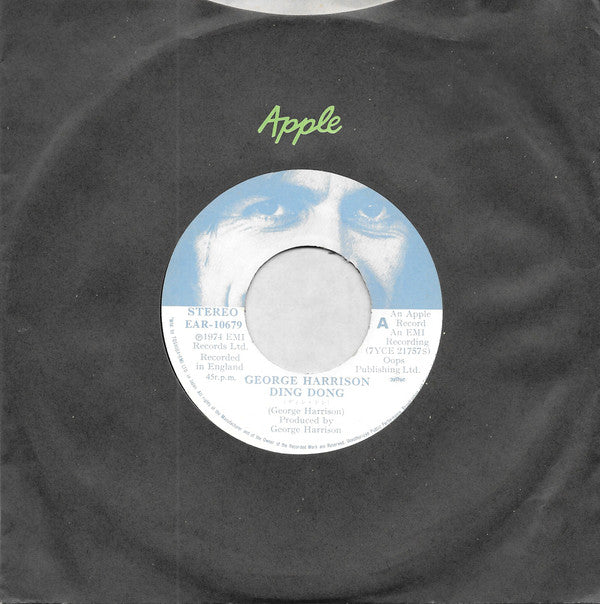 George Harrison - ディン・ドン = Ding Dong (Vinyl, 7", 45 RPM, Single, Stereo) Very Good Plus (VG+) / Very Good Plus (VG+)
