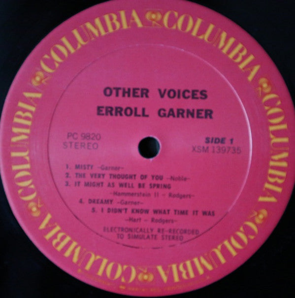 Erroll Garner - Other Voices (Vinyl, LP, Album, Stereo, Reissue) Very Good Plus (VG+) / Very Good Plus (VG+)