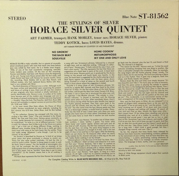 The Horace Silver Quintet - The Stylings Of Silver (Vinyl, LP, Albu...