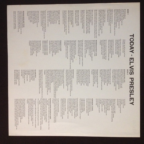 Elvis Presley - Today (Vinyl, LP, Album)