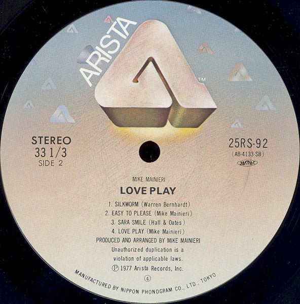 Mike Mainieri - Love Play (Vinyl, LP, Album) Very Good Plus (VG+) / Very Good (VG)