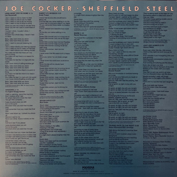 Joe Cocker - Sheffield Steel (Vinyl, LP, Album, Stereo) Very Good Plus (VG+) / Very Good Plus (VG+)