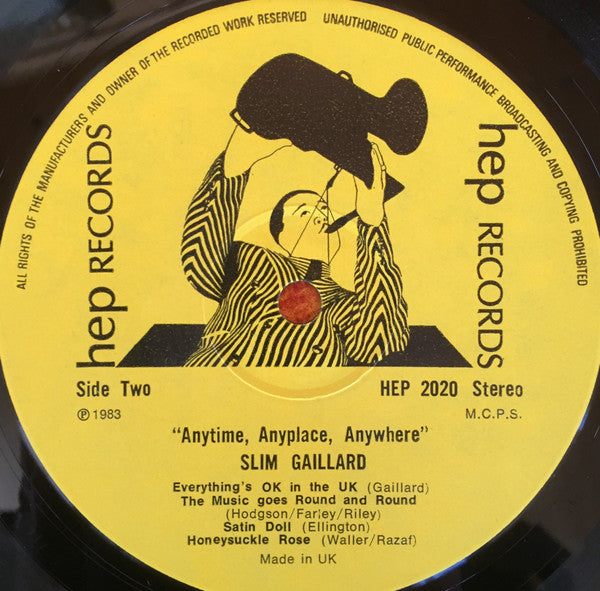 Slim Gaillard - Anytime, Anyplace, Anywhere! (Vinyl, LP, Album, Stereo) Very Good (VG) / Good (G)