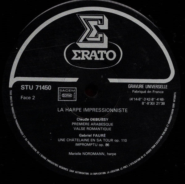 Claude Debussy - La Harpe Impressionniste (Vinyl, LP, Album, Stereo) Very Good Plus (VG+) / Very Good Plus (VG+)