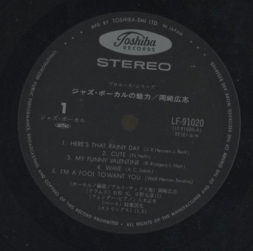 Hiroshi Okazaki - Girl Talk (Vinyl, LP, Album, Stereo) Very Good Plus (VG+) / Very Good Plus (VG+)