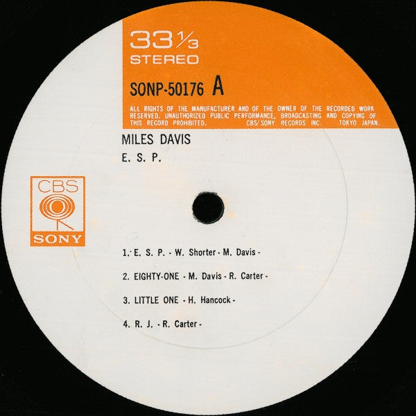Miles Davis - E.S.P. (Vinyl, LP, Album, Reissue)