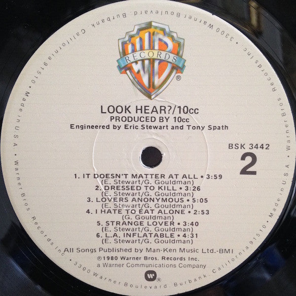 10cc - Look Hear? (Vinyl, LP, Album, Stereo) Good Plus (G+) / Very Good (VG)