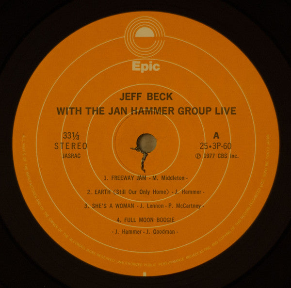 Jeff Beck - Live (Vinyl, LP, Album, Reissue, Stereo)