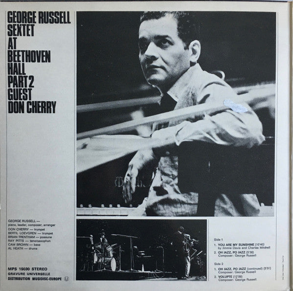 The George Russell Sextet - At Beethoven Hall II (Vinyl, LP, Album) Very Good Plus (VG+) / Good Plus (G+)
