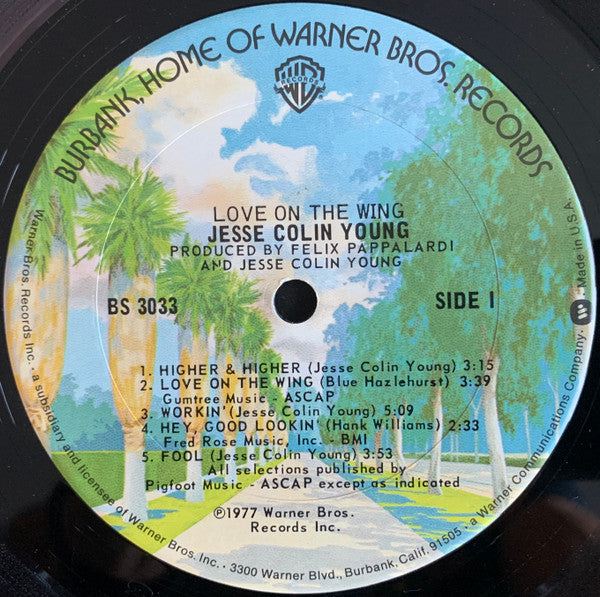 Jesse Colin Young - Love On The Wing (Vinyl, LP, Album) Very Good (VG) / Very Good (VG)
