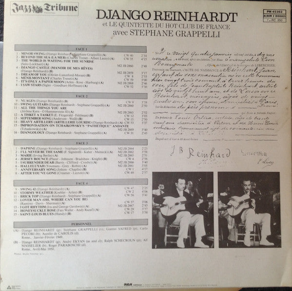 Django Reinhardt - The Indispensable Django Reinhardt (1949-1950) (2xVinyl, LP, Compilation) Near Mint (NM or M-) / Very Good Plus (VG+)