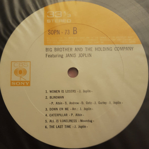 Big Brother & The Holding Company - Big Brother & The Holding Company Featuring Janis Joplin (Vinyl, LP, Album, Reissue, Stereo) Very Good Plus (VG+) / Very Good Plus (VG+)