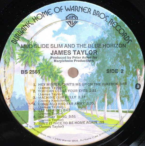 James Taylor (2) - Mud Slide Slim And The Blue Horizon (Vinyl, LP, Album, Reissue) Very Good Plus (VG+) / Very Good Plus (VG+)