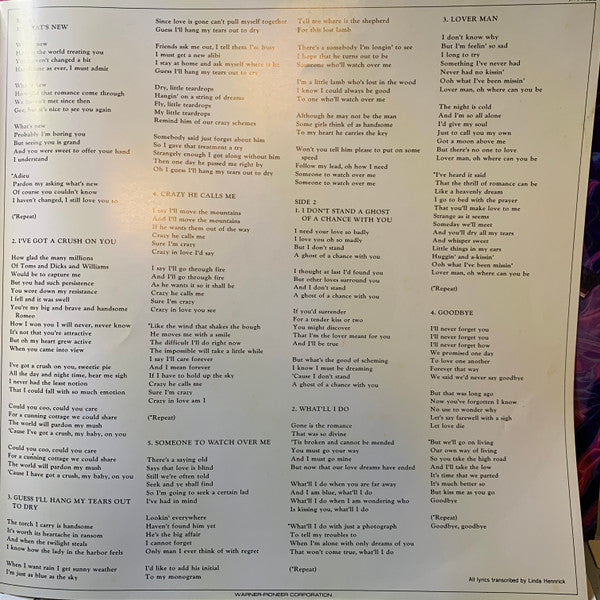 Linda Ronstadt - What's New (Vinyl, LP, Album, Stereo)
