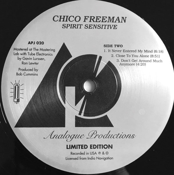 Chico Freeman - Spirit Sensitive (Vinyl, LP, Album, Limited Edition, Numbered, Reissue, Stereo) Very Good (VG) / Very Good Plus (VG+)
