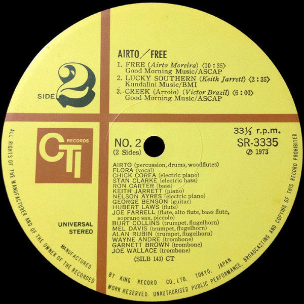Airto Moreira - Free (Vinyl, LP, Album)