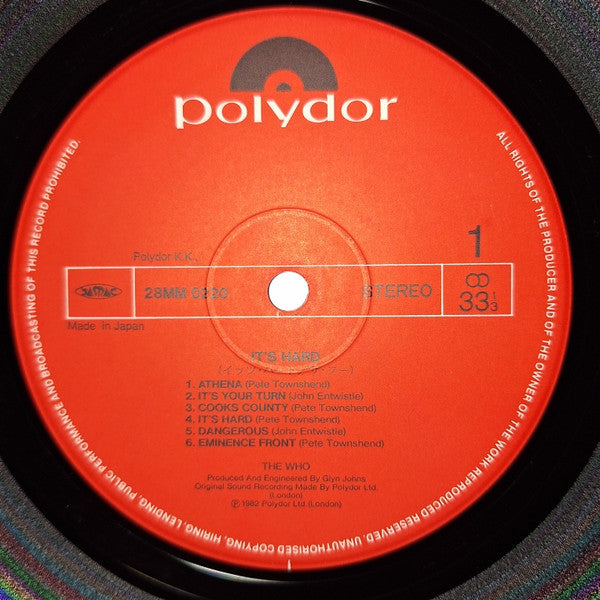 The Who - It's Hard (Vinyl, LP, Album)
