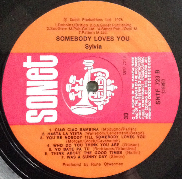 Sylvia Vrethammar - Somebody Loves You (Vinyl, LP, Album) Good Plus (G+) / Good (G)