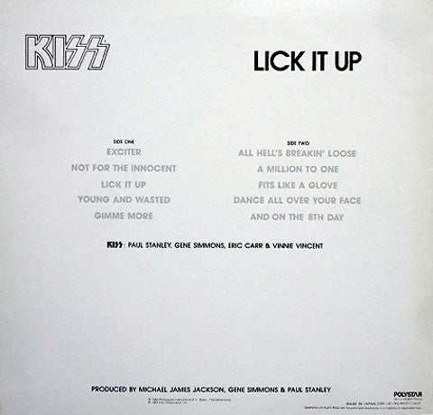 Kiss - Lick It Up (Vinyl, LP, Album) Near Mint (NM or M-) / Very Good Plus (VG+)