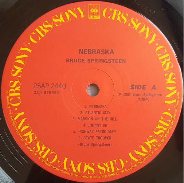 Bruce Springsteen - Nebraska = ネブラスカ (Vinyl, LP, Album, Stereo)