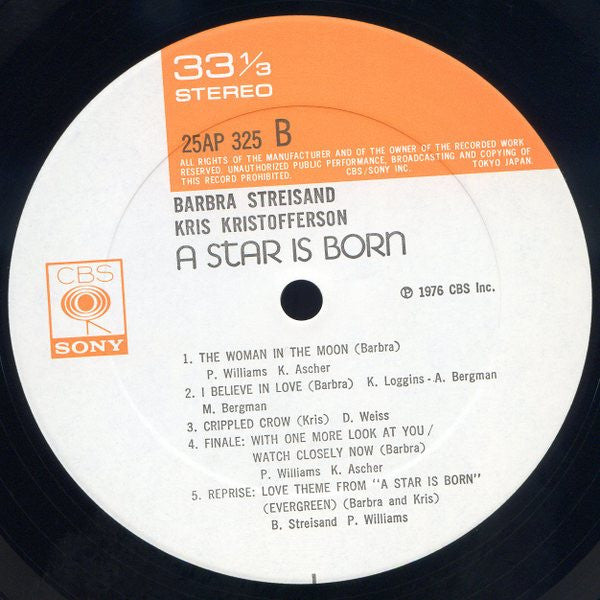 Barbra Streisand - A Star Is Born (Vinyl, LP, Album)
