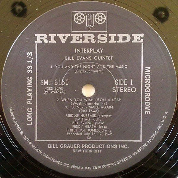 Bill Evans Quintet - Interplay (Vinyl, LP, Album, Reissue)
