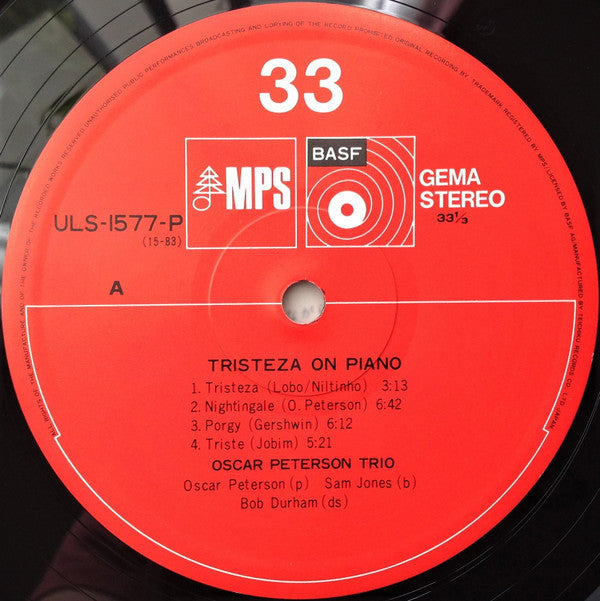 The Oscar Peterson Trio - Tristeza On Piano = オスカー・ピーターソンの新しい世界 (Vi...