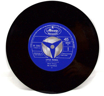 The Hondells - Little Honda / Hot Rod High (Vinyl, 7", 45 RPM, Single, Mono) Good Plus (G+) / Good Plus (G+)