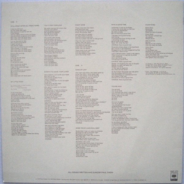 Paul Simon - Still Crazy After All These Years (Vinyl, LP, Album, R...