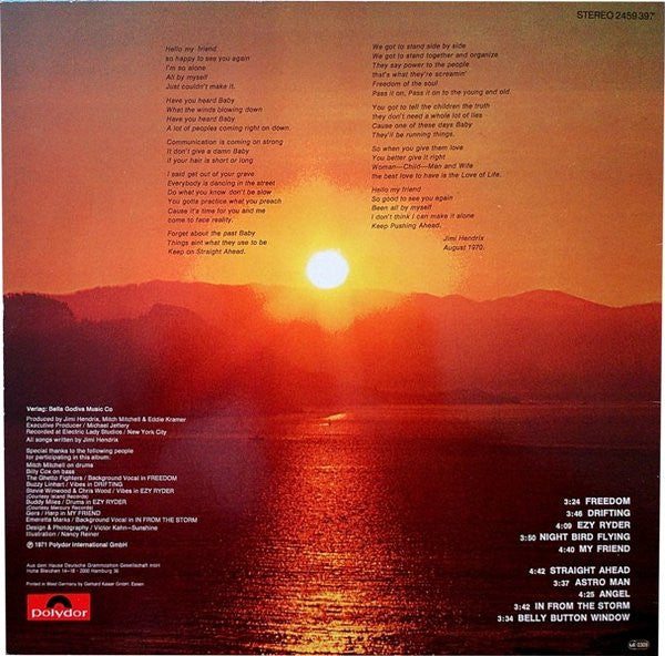 Jimi Hendrix - The Cry Of Love (Vinyl, LP, Album, Reissue) Very Good Plus (VG+) / Very Good Plus (VG+)