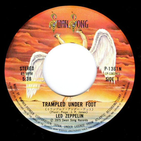 Led Zeppelin - Trampled Under Foot (Vinyl, 7", 45 RPM, Single, Stereo) Very Good (VG) / Very Good (VG)