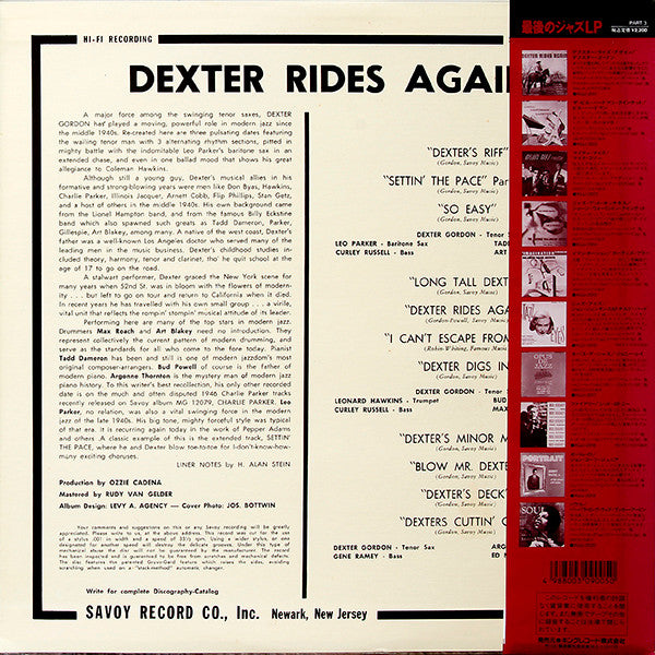 Dexter Gordon - Dexter Rides Again (Vinyl, LP, Album, Mono)