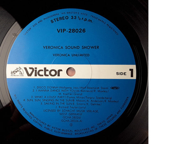 Veronica Unlimited - Veronica Sound Shower (Vinyl, LP, Album) Very Good Plus (VG+) / Good Plus (G+)