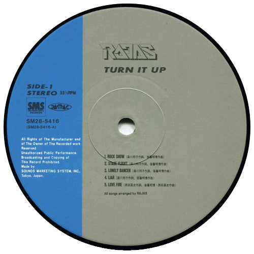 Rajas - Turn It Up (Vinyl, LP, Album, Stereo)