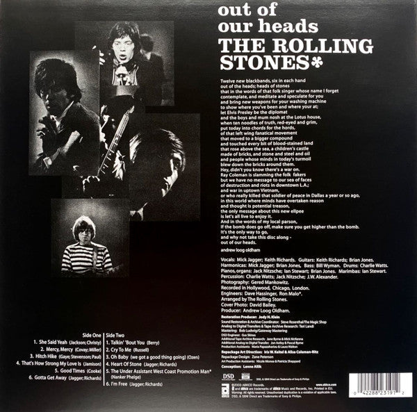 The Rolling Stones - Out Of Our Heads UK (Vinyl, LP, Album, Reissue, Remastered, Mono) Very Good Plus (VG+) / Very Good Plus (VG+)