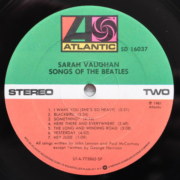Sarah Vaughan - Songs Of The Beatles (Vinyl, LP, Album) Very Good Plus (VG+) / Very Good (VG)