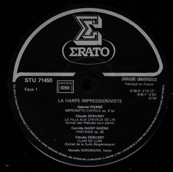 Claude Debussy - La Harpe Impressionniste (Vinyl, LP, Album, Stereo) Very Good Plus (VG+) / Very Good Plus (VG+)