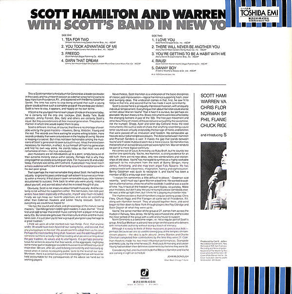 Scott Hamilton - Scott Hamilton And Warren Vaché With Scott's Band ...