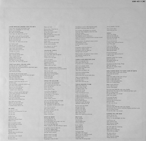 Billie Holiday - Lover Man (Vinyl, LP, Mono, Reissue) Very Good Plus (VG+) / Very Good Plus (VG+)