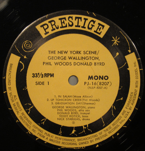 George Wallington Quintet - The New York Scene (Vinyl, LP, Album, Reissue, Mono) Very Good Plus (VG+) / Very Good Plus (VG+)