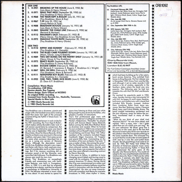 Tiny Bradshaw - Breakin' Up The House (Vinyl, LP, Compilation) Very Good Plus (VG+) / Very Good (VG)