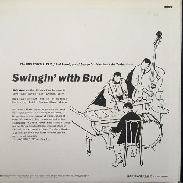 Bud Powell - Swingin' With Bud (Vinyl, LP, Album, Reissue, Mono)