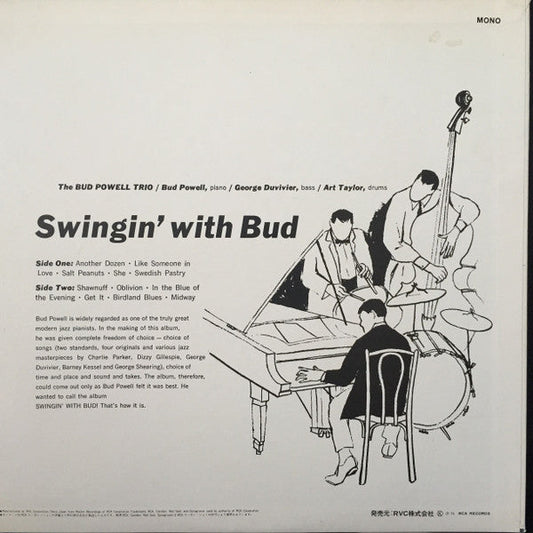 Bud Powell - Swingin' With Bud (Vinyl, LP, Album, Reissue, Mono) Very Good Plus (VG+) / Very Good Plus (VG+)