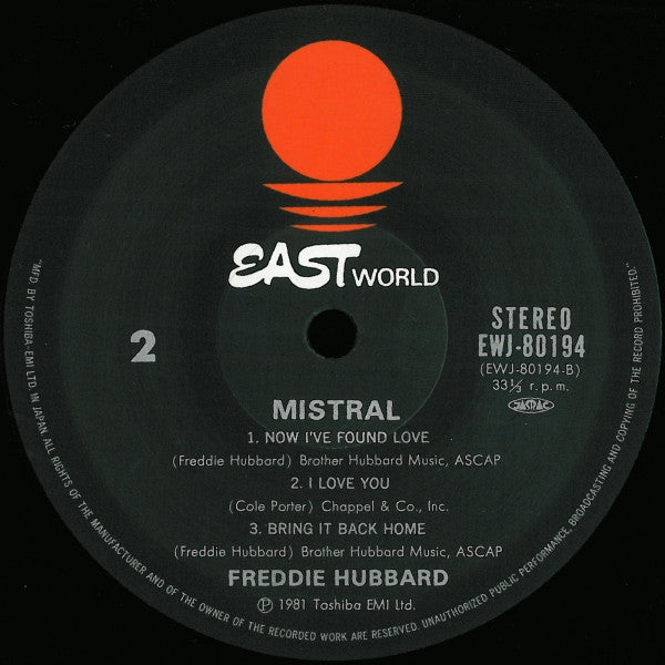 Freddie Hubbard - Mistral (Vinyl, LP, Album, Stereo)