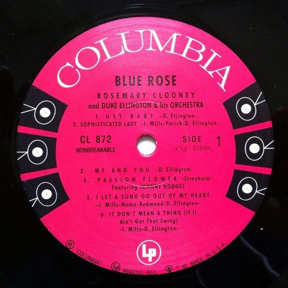 Rosemary Clooney - Blue Rose (Vinyl, LP, Album, Mono, Reissue) Very Good Plus (VG+) / Very Good Plus (VG+)