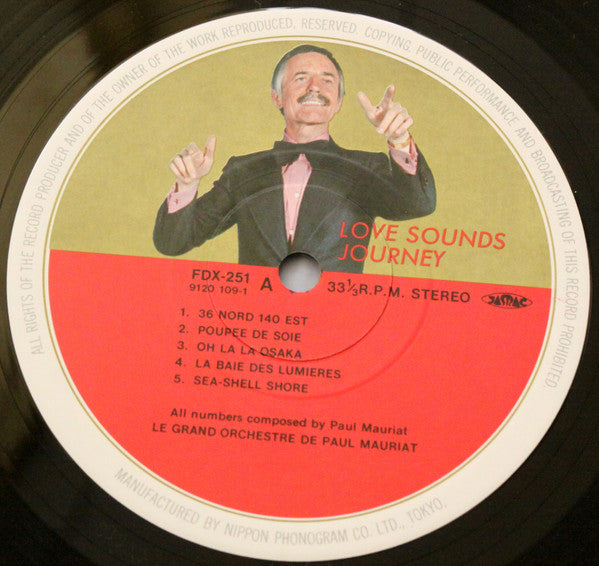 Paul Mauriat - Love Sounds Journey (Vinyl, LP, Album, Stereo) Very Good (VG) / Good Plus (G+)