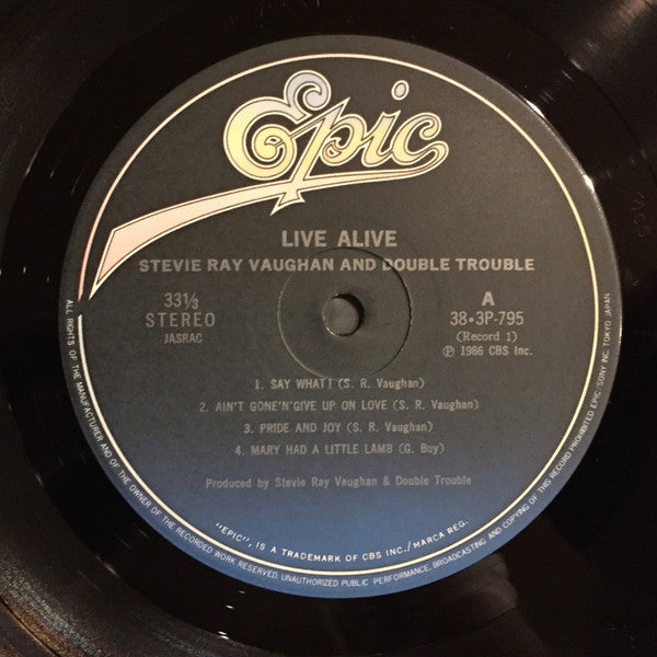 Stevie Ray Vaughan & Double Trouble - Live Alive (2xVinyl, LP, Album, Stereo) Near Mint (NM or M-) / Very Good Plus (VG+)