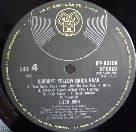 Elton John - Goodbye Yellow Brick Road (2xVinyl, LP, Album, Reissue) Very Good Plus (VG+) / Very Good Plus (VG+)