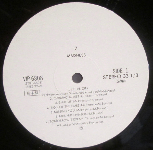 Madness - 7 (Vinyl, LP, Album, Promo) Near Mint (NM or M-) / Very Good Plus (VG+)