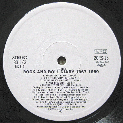 Lou Reed - Rock And Roll Diary 1967-1980 (2xVinyl, LP, Compilation, Promo) Very Good (VG) / Very Good (VG)